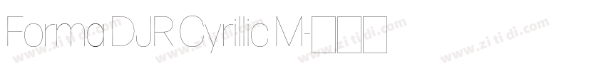 Forma DJR Cyrillic M字体转换